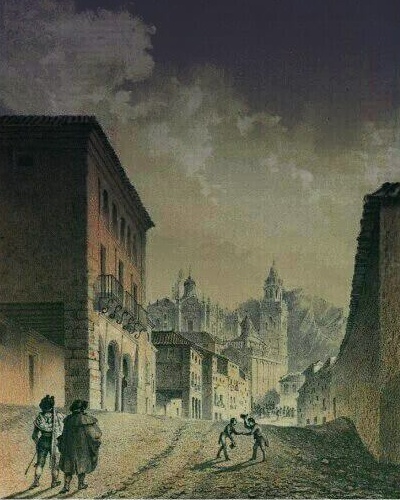 Calle Bernab Soriano - Calle Bernab Soriano. Grabado del siglo XVIII