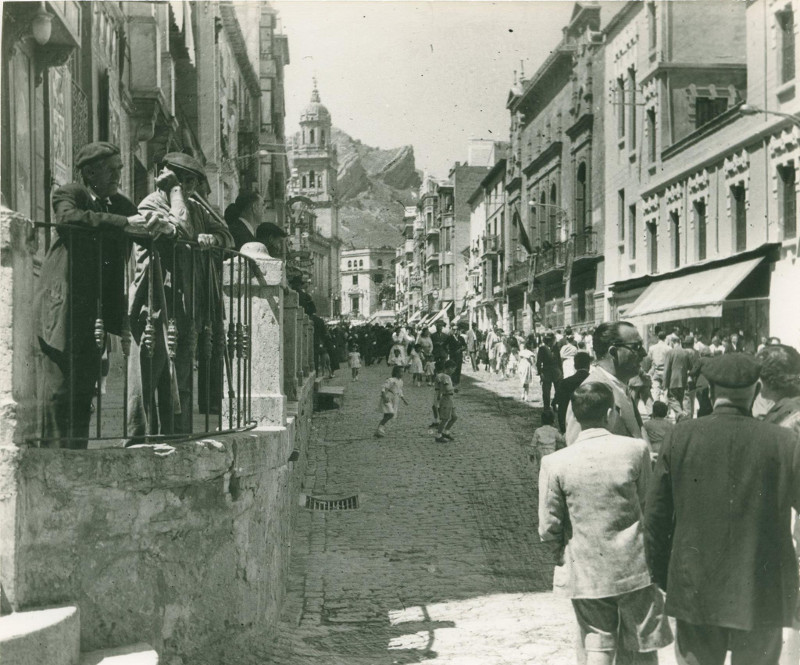 Calle Bernab Soriano - Calle Bernab Soriano. El Corpus, ao 1956. Fotografa de Manuel Romero Avila IEG