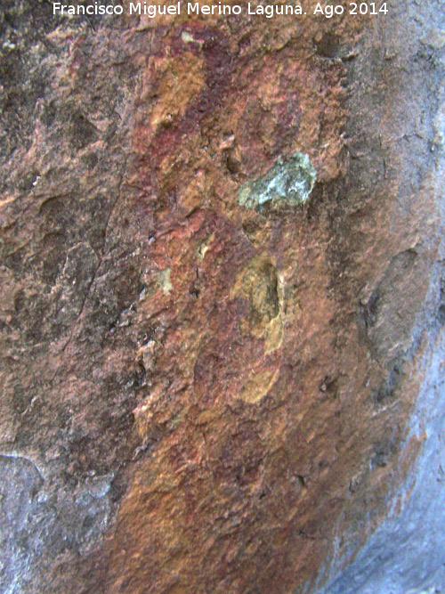 Pinturas rupestres del Pasillo del Zumbel Bajo - Pinturas rupestres del Pasillo del Zumbel Bajo. Restos de figuras