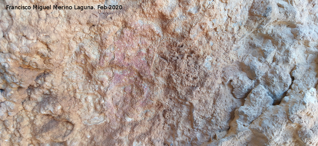 Pinturas rupestres Abrigo Este de las Pe�as de Castro III - Pinturas rupestres Abrigo Este de las Pe�as de Castro III. Mancha