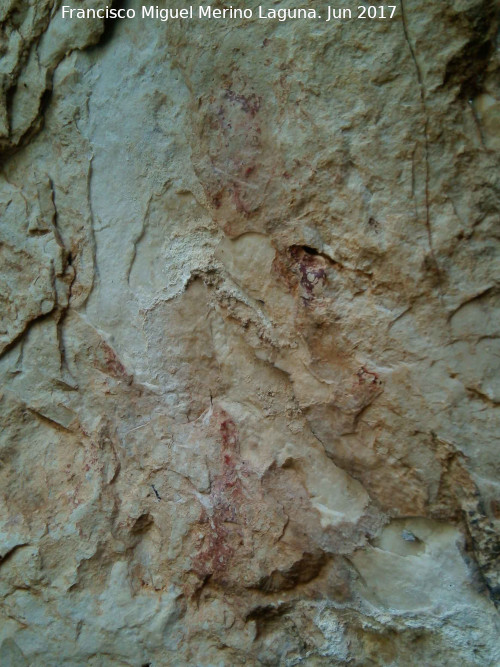 Pinturas rupestres del Abrigo de Peas Rubias I - Pinturas rupestres del Abrigo de Peas Rubias I. Restos del grupo I