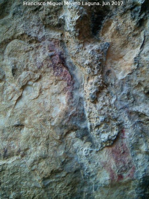 Pinturas rupestres del Abrigo de Peas Rubias I - Pinturas rupestres del Abrigo de Peas Rubias I. Restos del grupo II