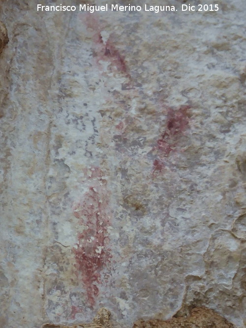 Pinturas rupestres del Abrigo de la Granja - Pinturas rupestres del Abrigo de la Granja. Barras