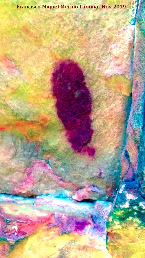 Pinturas rupestres del Cimbarrillo de Mara Antonia II - Pinturas rupestres del Cimbarrillo de Mara Antonia II. Tratada con Dstretch