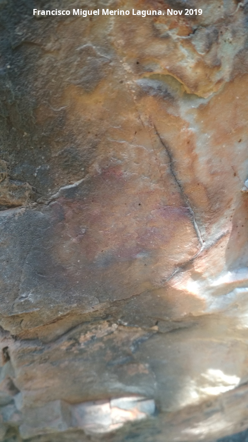 Pinturas rupestres del Cimbarrillo de Mara Antonia II - Pinturas rupestres del Cimbarrillo de Mara Antonia II. Figura de la derecha