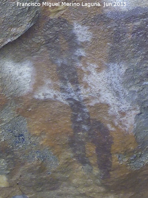 Pinturas rupestres del Barranco de la Cueva Grupo VI - Pinturas rupestres del Barranco de la Cueva Grupo VI. Antropomorfo del panel I