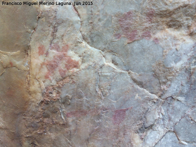 Pinturas rupestres de la Cueva de los Arcos II - Pinturas rupestres de la Cueva de los Arcos II. Figuras estrelladas de puntos y zooformo