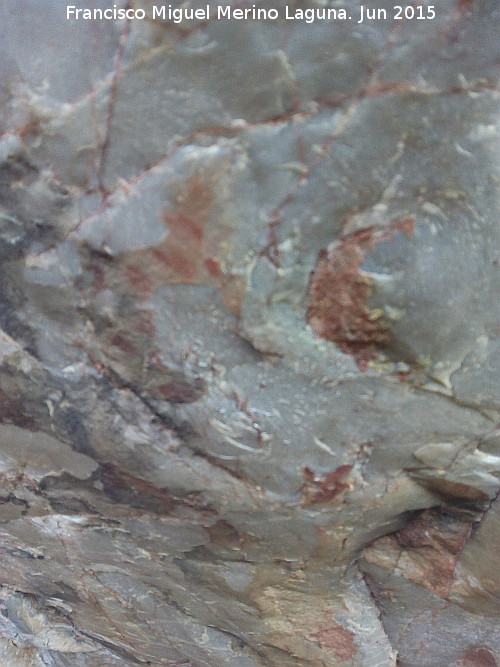 Pinturas rupestres de la Cueva de los Arcos II - Pinturas rupestres de la Cueva de los Arcos II. Restos de pinturas
