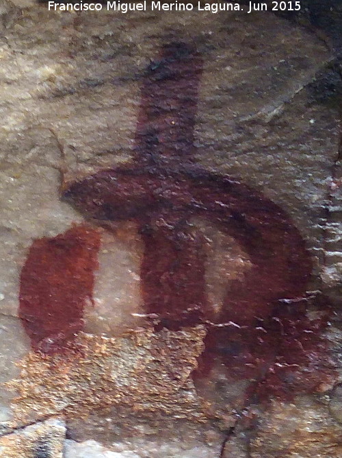 Pinturas rupestres de la Cueva de los Arcos III - Pinturas rupestres de la Cueva de los Arcos III. Antropomorfo