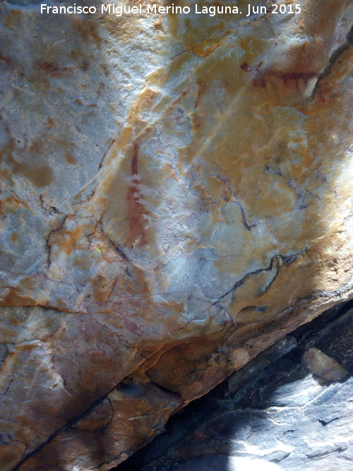 Pinturas rupestres de la Cueva de los Arcos IV - Pinturas rupestres de la Cueva de los Arcos IV. Panel superior