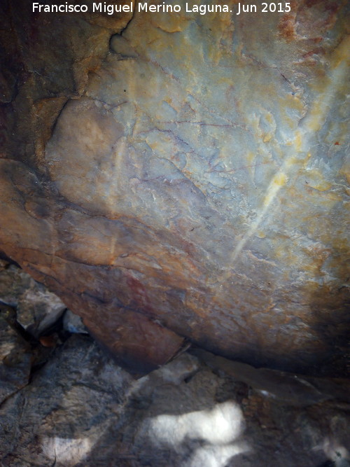Pinturas rupestres de la Cueva de los Arcos IV - Pinturas rupestres de la Cueva de los Arcos IV. Panel inferior