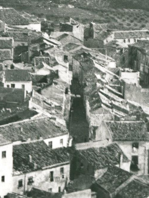 Calle del Conde - Calle del Conde. Foto antigua. Desde el Cerro Tambor. Fotografa de Jaime Rosell Caada. Archivo IEG