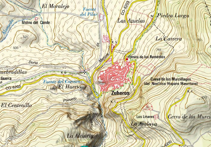 Puente de Hierro de Zuheros - Puente de Hierro de Zuheros. Mapa