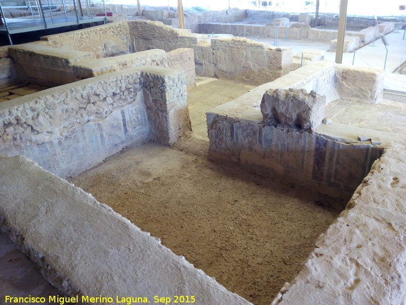 Villa romana de El Ruedo - Villa romana de El Ruedo. Habitacin con frescos