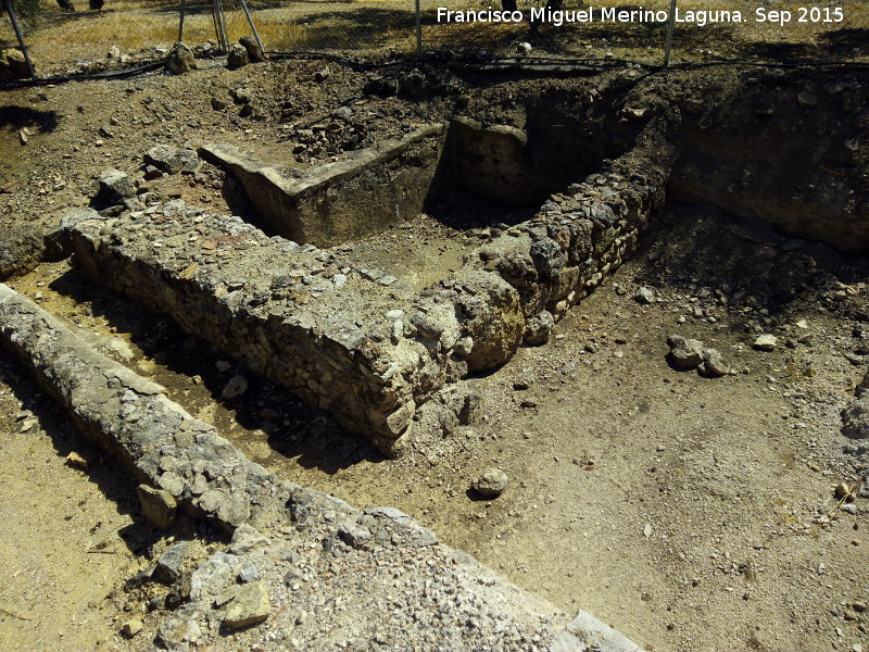 Villa romana de El Ruedo - Villa romana de El Ruedo. Edificacin de servicio y resto de albarca posterior