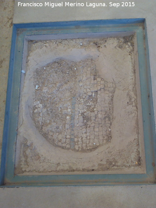 Villa romana de El Ruedo - Villa romana de El Ruedo. Resto de mosaico del triclinium