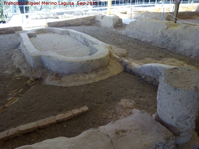 Villa romana de El Ruedo - Villa romana de El Ruedo. Fuente del patio y sus canalizaciones