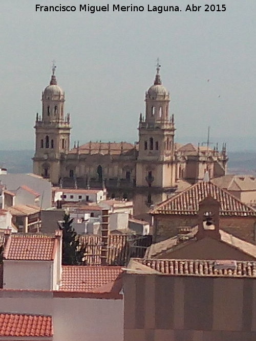 Catedral de Jaén - Catedral de Jaén. En primer término la espadaña del Seminario