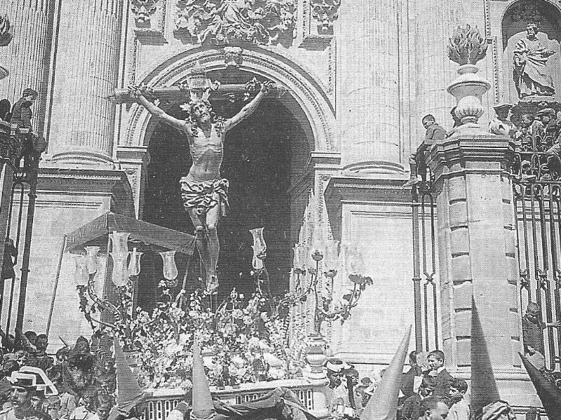 Catedral de Jan - Catedral de Jan. Foto antigua. Cristo de la Expiracin