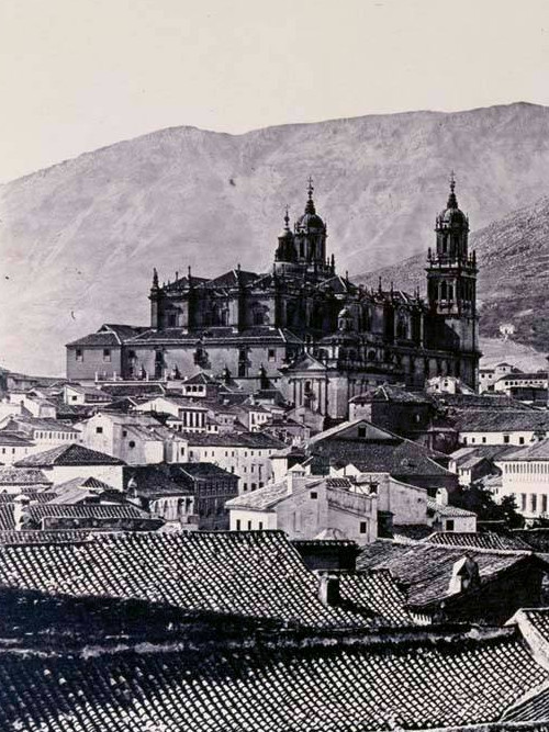 Catedral de Jaén - Catedral de Jaén. Foto realizada por Charles Clifford en 1862, con la visita de la Reina Isabel II