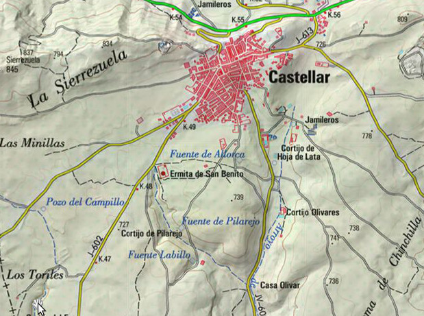 Fuente del Pilarejo - Fuente del Pilarejo. Mapa