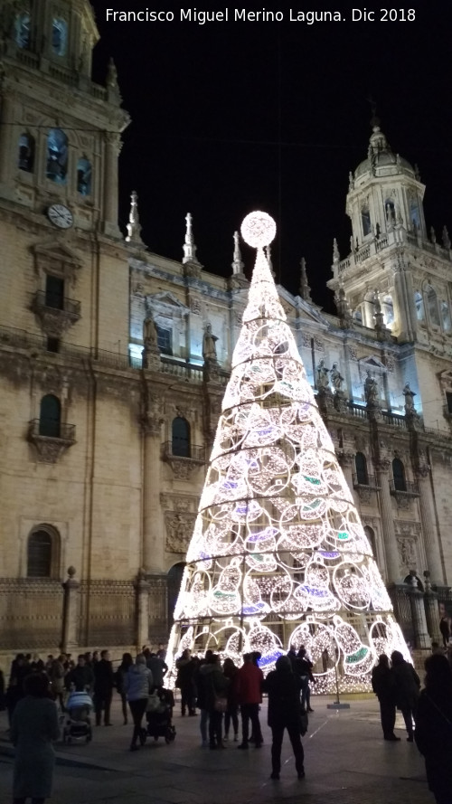 Catedral de Jan. Fachada - Catedral de Jan. Fachada. Iluminacin navidea