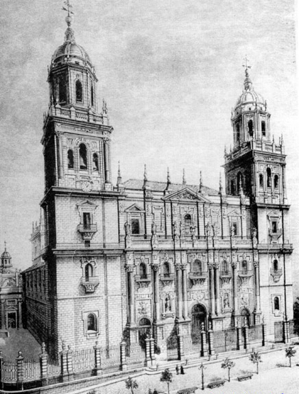 Catedral de Jan. Fachada - Catedral de Jan. Fachada. Dibujo