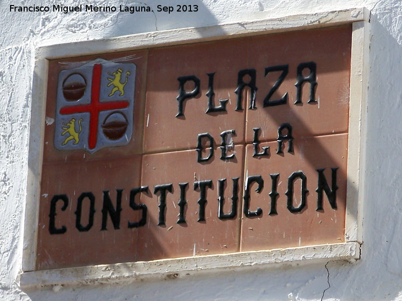 Plaza de la Constitucin - Plaza de la Constitucin. Placa