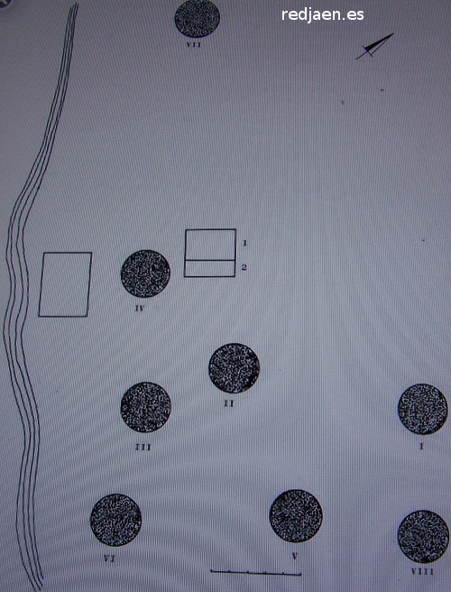 Cstulo. Necrpolis de los Patos - Cstulo. Necrpolis de los Patos. Plano de la excavacin