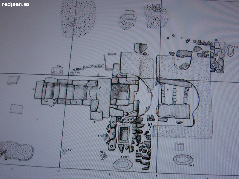 Cstulo. Necrpolis del Cerrillo de los Gordos - Cstulo. Necrpolis del Cerrillo de los Gordos. Plano de la tumba