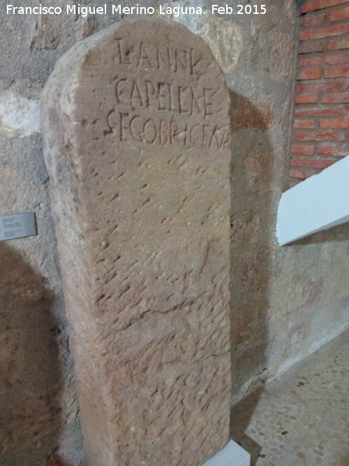 Cstulo. Necrpolis del Cerrillo de los Gordos - Cstulo. Necrpolis del Cerrillo de los Gordos. Estela funeraria siglo I. Museo Arqueolgico de Linares