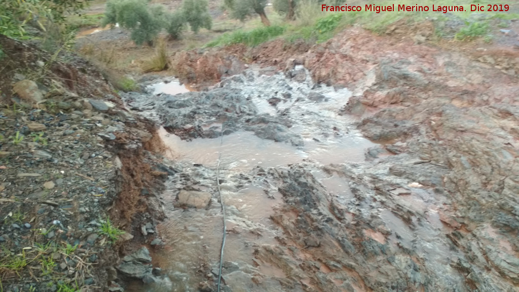 Charca de El Tostadero - Charca de El Tostadero. Desag�e