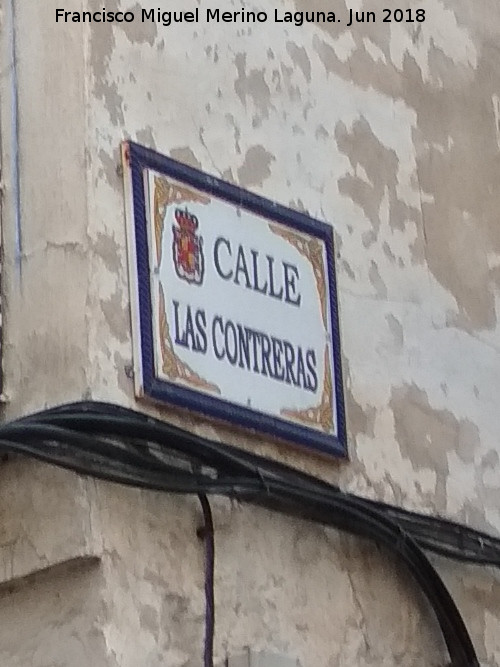 Calle Contreras - Calle Contreras. Placa