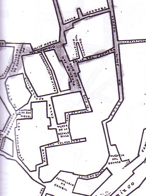 Calle Contreras - Calle Contreras. Mapa 1940