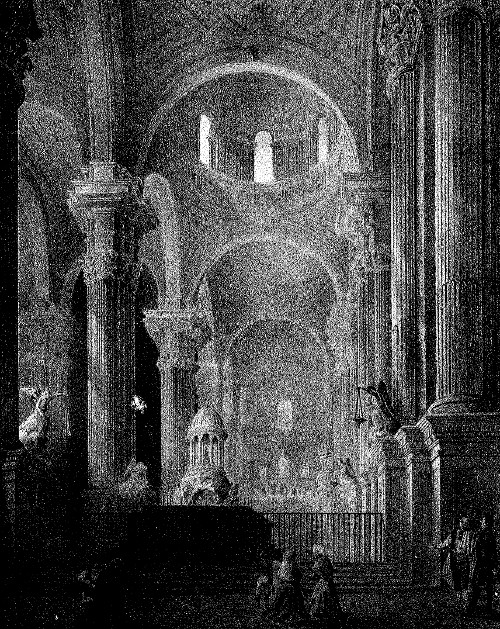 Catedral de Jan. Interior - Catedral de Jan. Interior. Dibujo de F. J. Parcerisa 1850