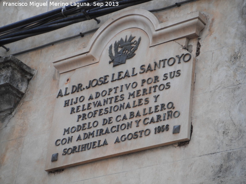 Casa del Dr. Jos Leal Santoyo - Casa del Dr. Jos Leal Santoyo. Placa