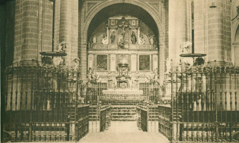 Catedral de Jan. Capilla Mayor - Catedral de Jan. Capilla Mayor. Foto antigua