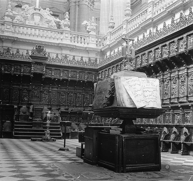 Catedral de Jan. Coro - Catedral de Jan. Coro. Foto antigua