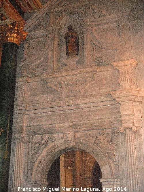 Catedral de Jan. Capilla de Santiago - Catedral de Jan. Capilla de Santiago. Puerta de acceso a la antesala de la Sala Capitular