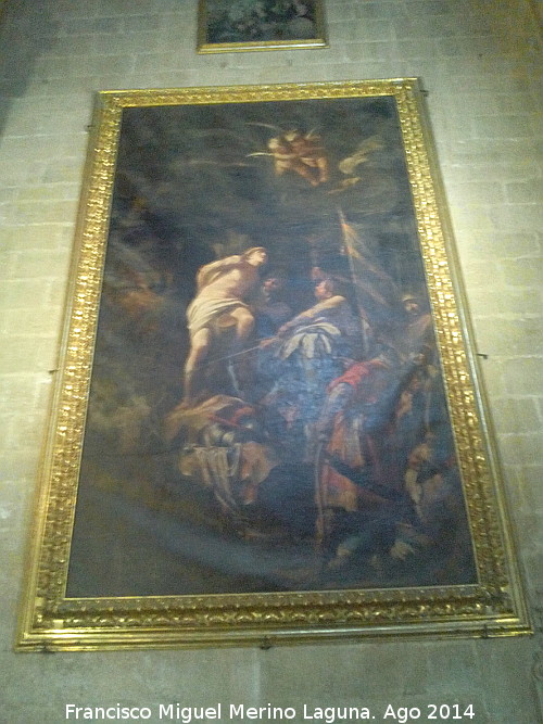 Catedral de Jaén. Capilla de San Sebastián - Catedral de Jaén. Capilla de San Sebastián. Lienzo de Sebastián Martínez