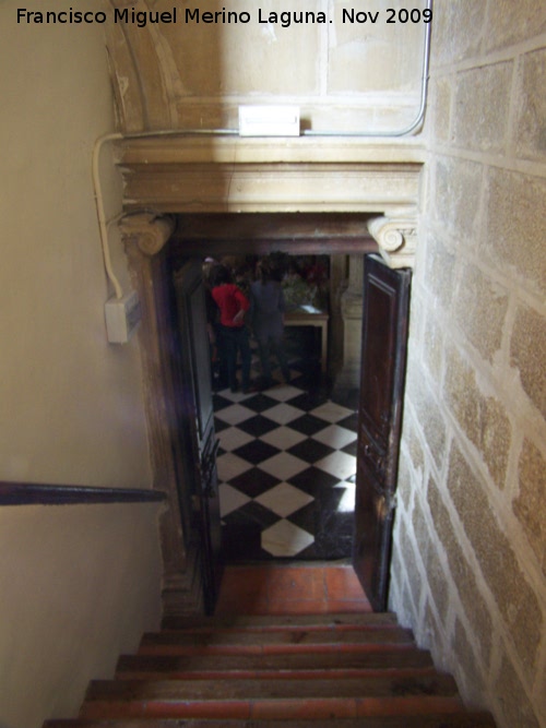 Catedral de Jan. Galeras Altas - Catedral de Jan. Galeras Altas. Puerta de acceso desde la Presacrista a las escaleras
