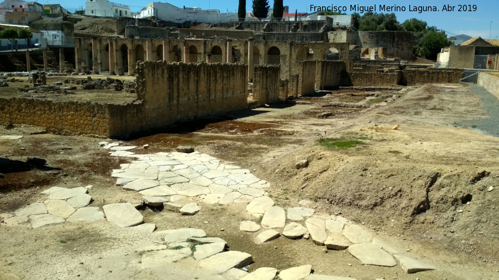 Itlica. Teatro Romano - Itlica. Teatro Romano. Calzada