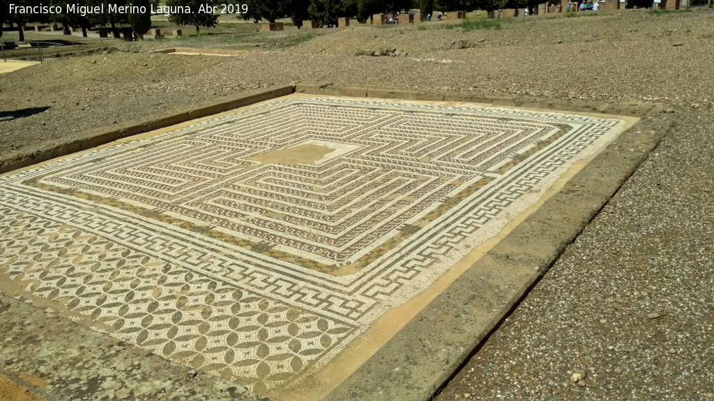 Itlica. Casa de Neptuno - Itlica. Casa de Neptuno. Mosaico del laberinto