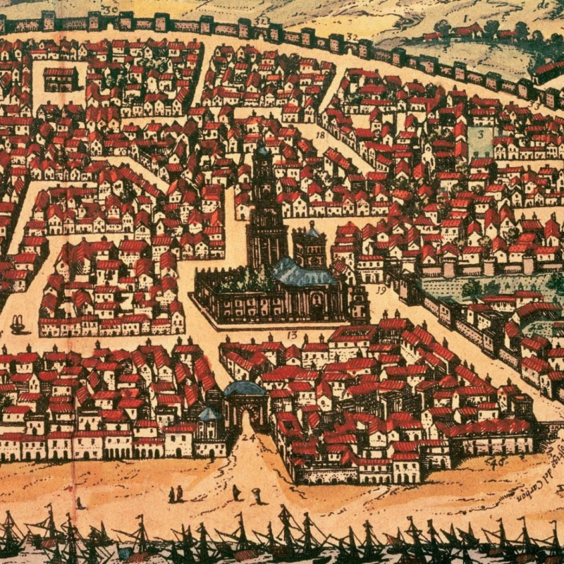 Historia de Sevilla - Historia de Sevilla. Sevilla en el primer atlas de la historia 1572 Civitates Orbis Terrarum