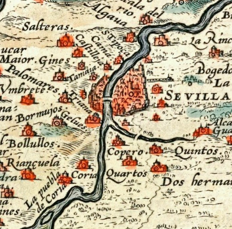 Historia de Sevilla - Historia de Sevilla. Hispalensis conventus delineatio 1579