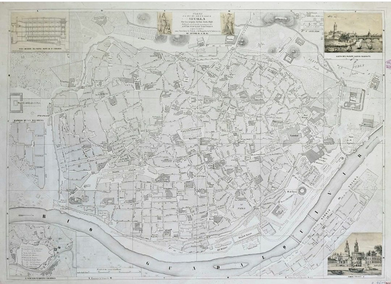 Historia de Sevilla - Historia de Sevilla. Plano 1848 de Luis Jos Sartorius