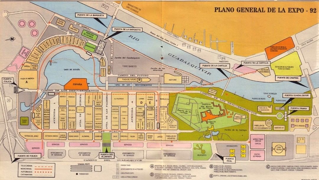 Historia de Sevilla - Historia de Sevilla. Plano Expo 92