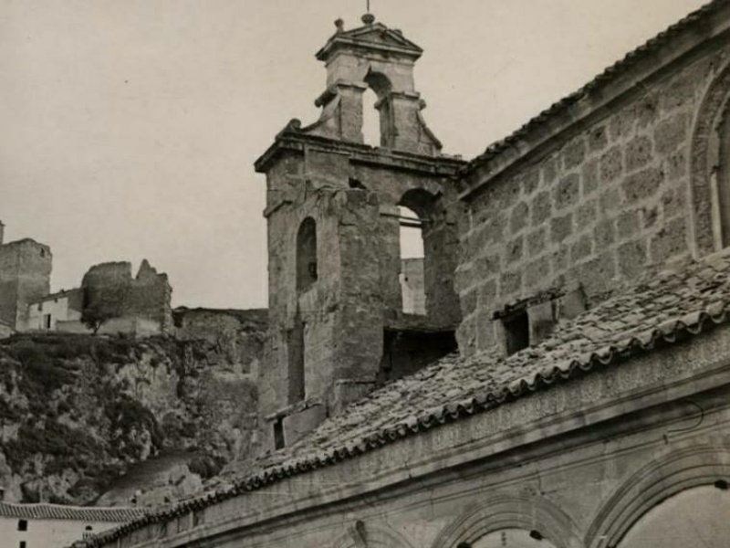 Castillo de La Guardia. Muralla - Castillo de La Guardia. Muralla. Foto antigua