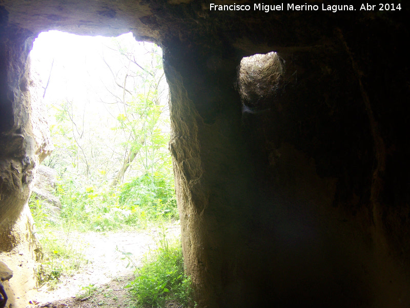 Cuevas de Lituergo - Cuevas de Lituergo. Puerta y chimenea