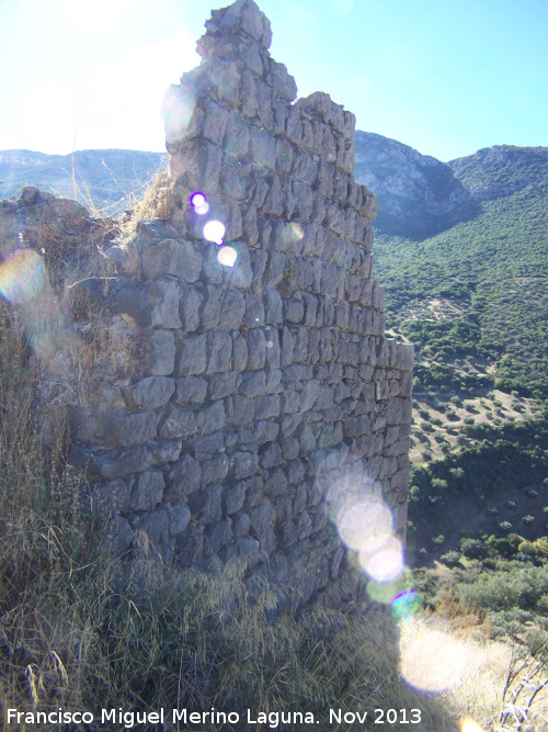 Castillo Vboras. Alczar - Castillo Vboras. Alczar. Muro derecho de la Puerta Oeste del alczar